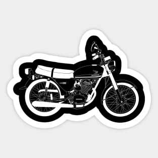 Honda CB100 White Outline Sticker